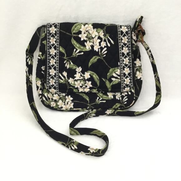 Vera Bradley Accessories - Vera Bradley Jasmine Carryall Shoulder Bag Crossbody Green Black Floral